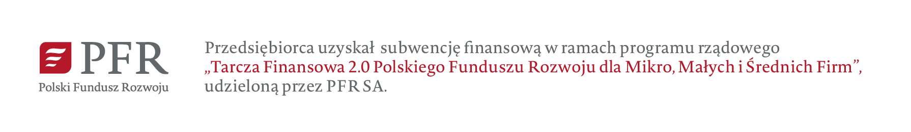 PFR - Polski Fundusz Rozwoju - Tarcza Finansowa 2.0